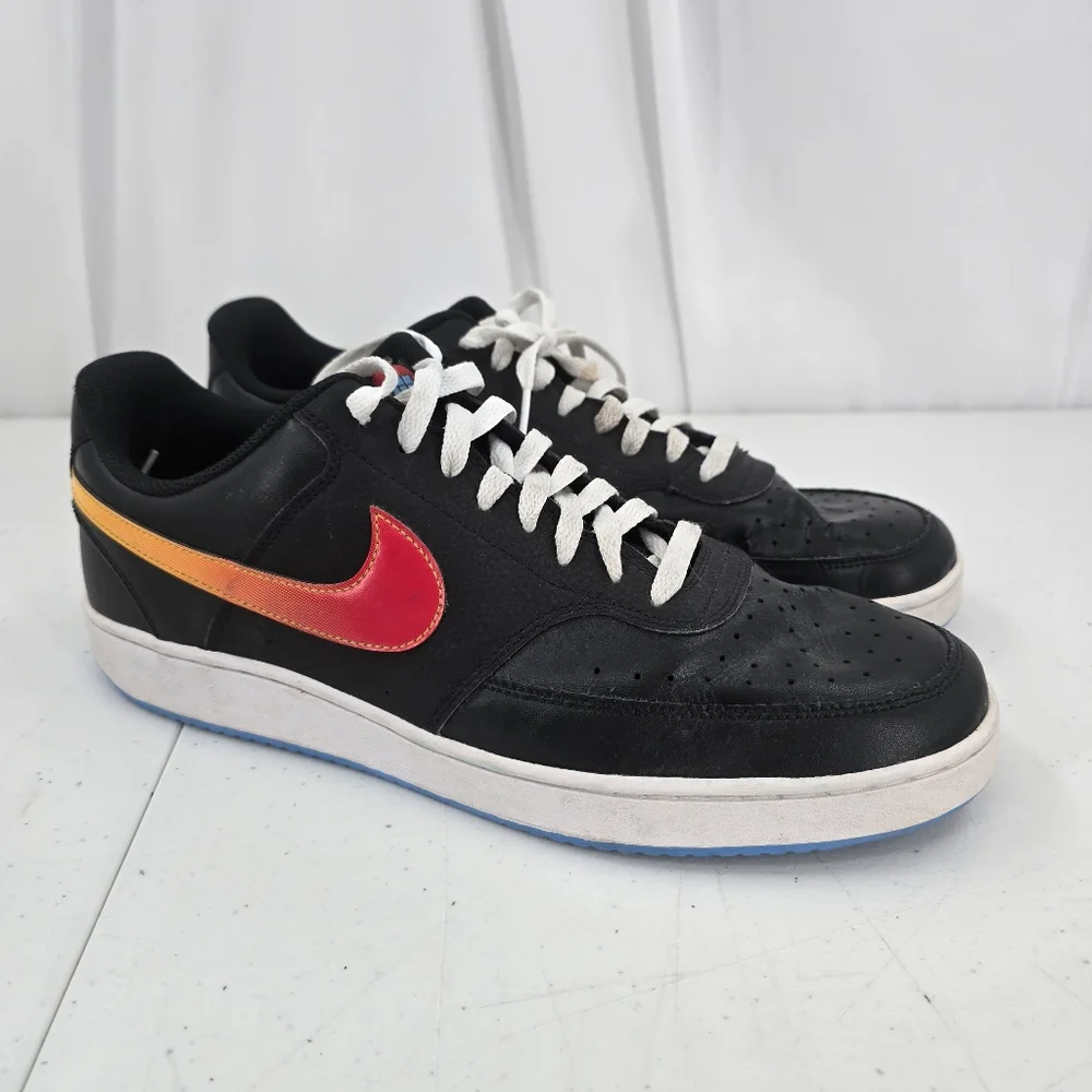 Nike Court Vision Low Gradient‎ Sunset Black White Men's Size 13 DQ7630-001.